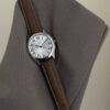 Classic Brown/Black Round Genuine Leather Women's Watch