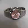Pink/Purple Round Face Silver Bracelet Ladies Watch