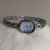 Dainty Mother of Pearl Oval Face Silver Bracelet Watch