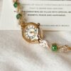 Vintage Gold Oval Small Face Bracelet Watch for Women