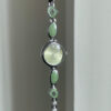 Chic Green/Pink Round Face Watch for Women