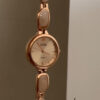 Chic Green/Pink Round Face Watch for Women