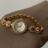 Vintage Style Natural Cat's Eye Stone Bracelet Watch
