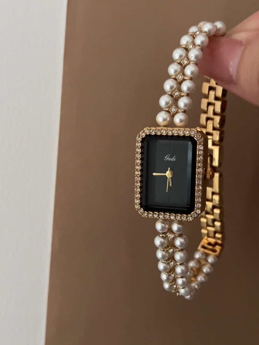 Dainty Style Rectangle Face Gold/Silver Women's Watch