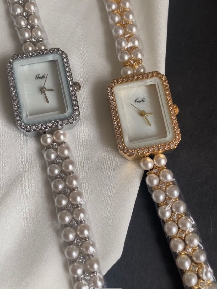 Dainty Style Rectangle Face Gold/Silver Women's Watch