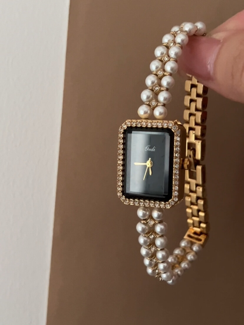 Dainty Style Rectangle Face Gold/Silver Women's Watch