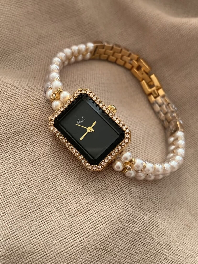 Dainty Style Rectangle Face Gold/Silver Women's Watch