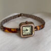 Vintage Gold Square Face Bracelet Watch For Women