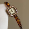 Vintage Gold Square Face Bracelet Watch For Women