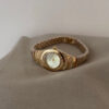 Chic Gold Round Face Bracelet Watch for Women
