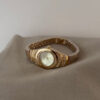 Chic Gold Round Face Bracelet Watch for Women
