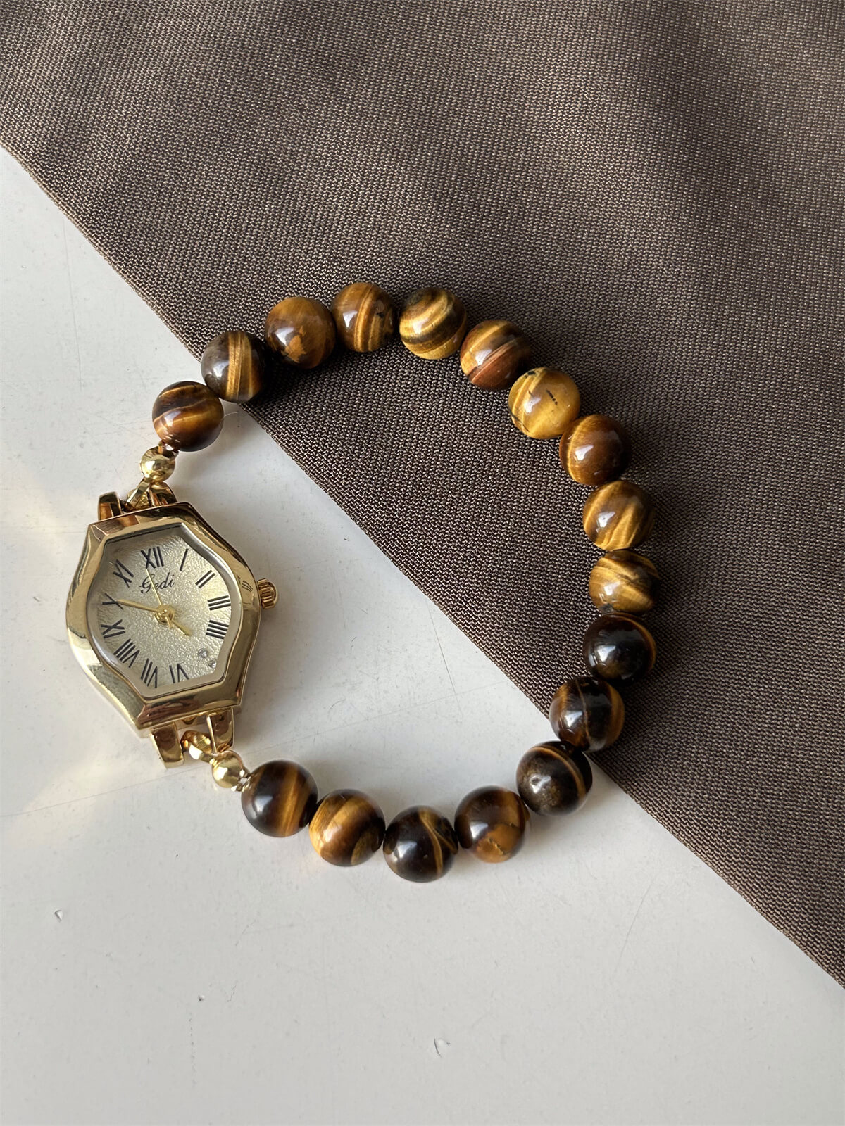 Handmade Natural Stone Tiger’s Eye Watch for Women