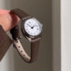 Minimalist Brown/Grey Roman Numeral Dial Leather Watch