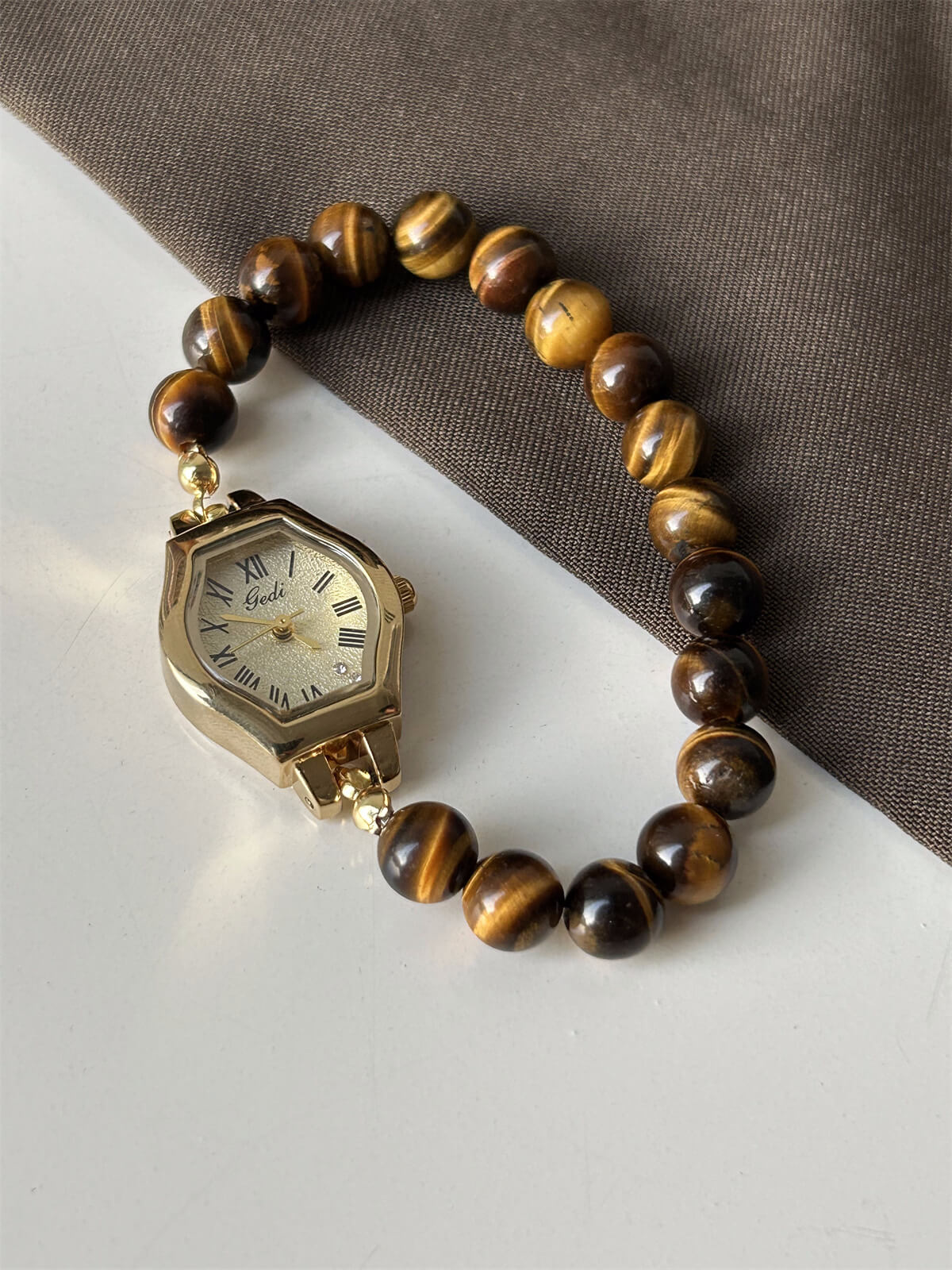 Handmade Natural Stone Tiger’s Eye Watch for Women