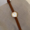 Classic Brown/Black Round Face Leather Watch