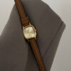 Classic Style Square Face Brown Leather Women's Watch