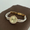 Dainty Round Face Pearl Chain Women’s Watch