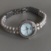 Dainty Round Face Pearl Chain Women’s Watch