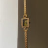 Vintage Style Emerald Green Square Face Glod Bracelet Watch