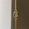 Vintage Style Emerald Green Square Face Glod Bracelet Watch
