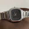 Chic White/Black Square Face Silver Bracelet Watch