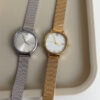 Chic Gold/White/Gray Square Face Women's Watch