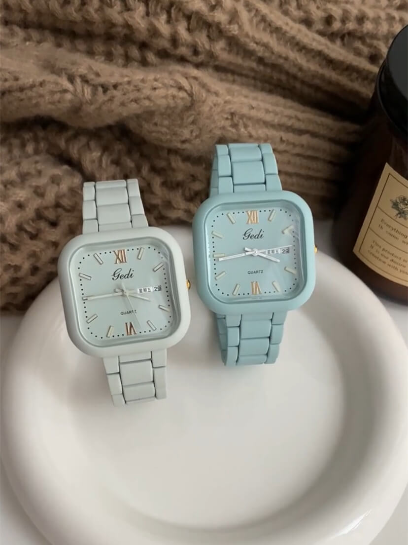 Colorful Square Face Bracelet Women's Watch