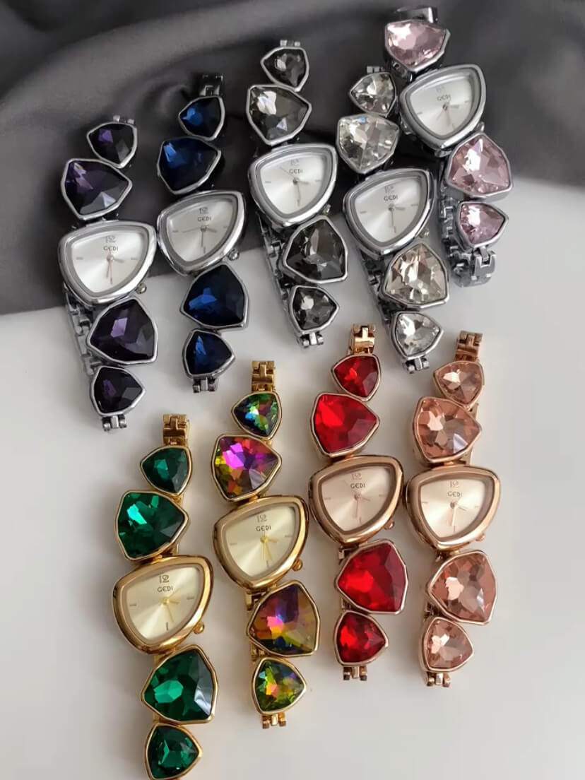 Chic Colorful Irregular Face Bracelet Watch for Women