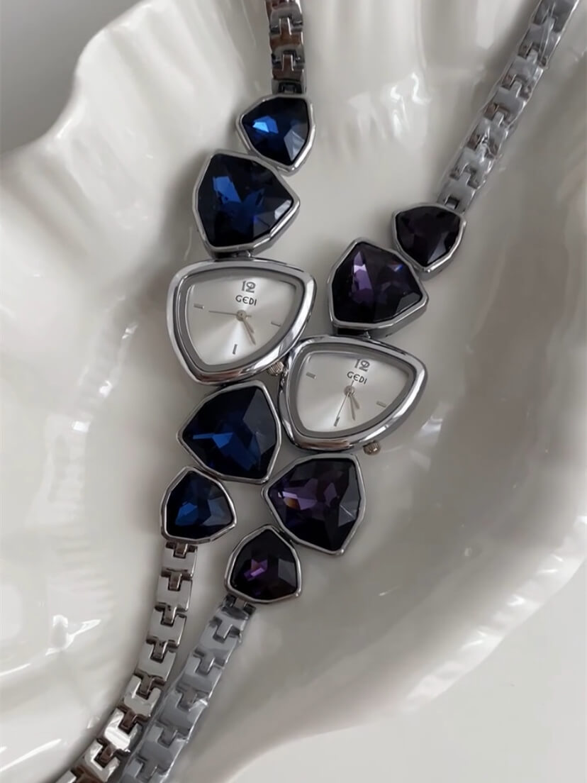 Chic Colorful Irregular Face Bracelet Watch for Women