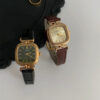 Chic Style Black/Brown Square Leather Watch for Women