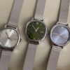 Chic Silver/Green/Blue Square Face Women's Watch