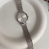 Chic Silver/Green/Blue Square Face Women's Watch