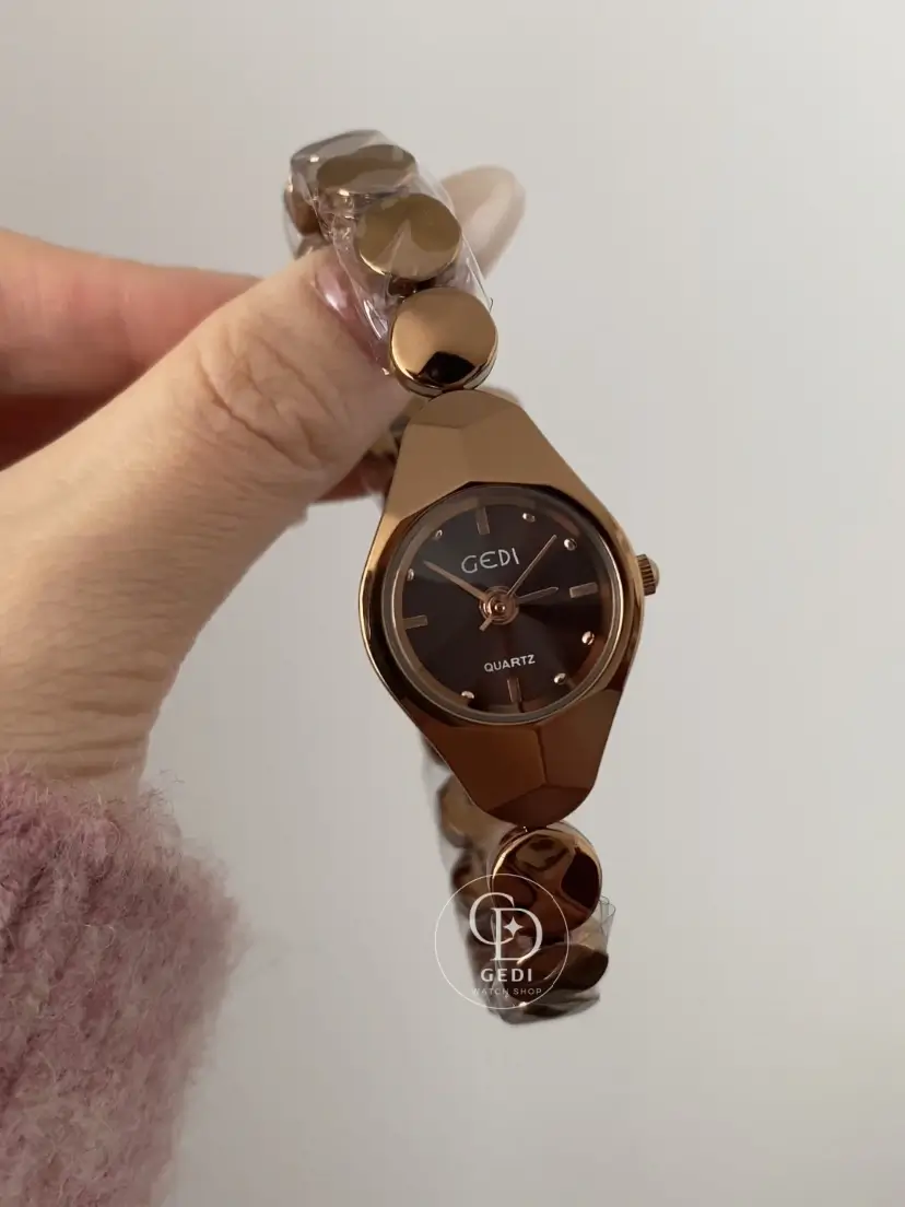 Chic Brown Small Face Watch for Women