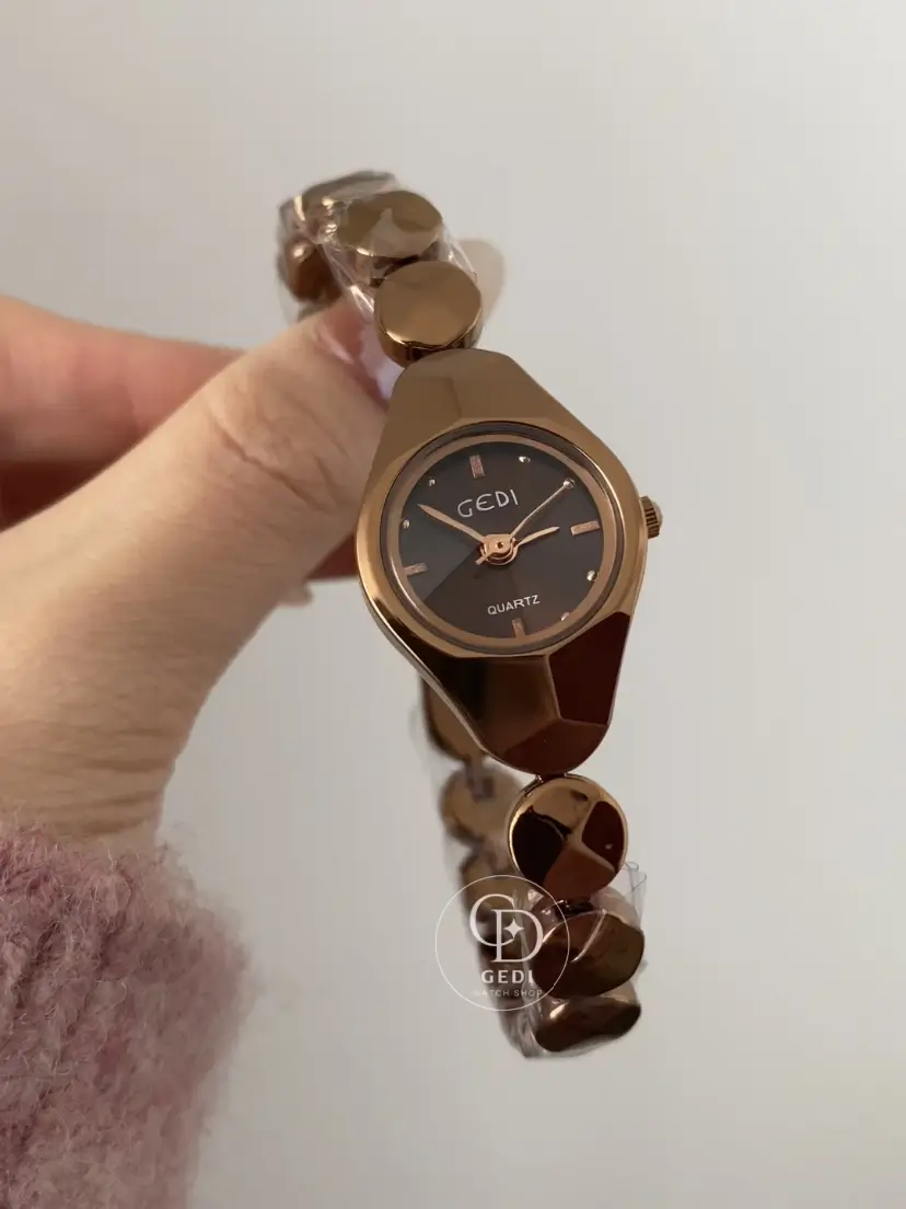 Chic Brown Small Face Watch for Women