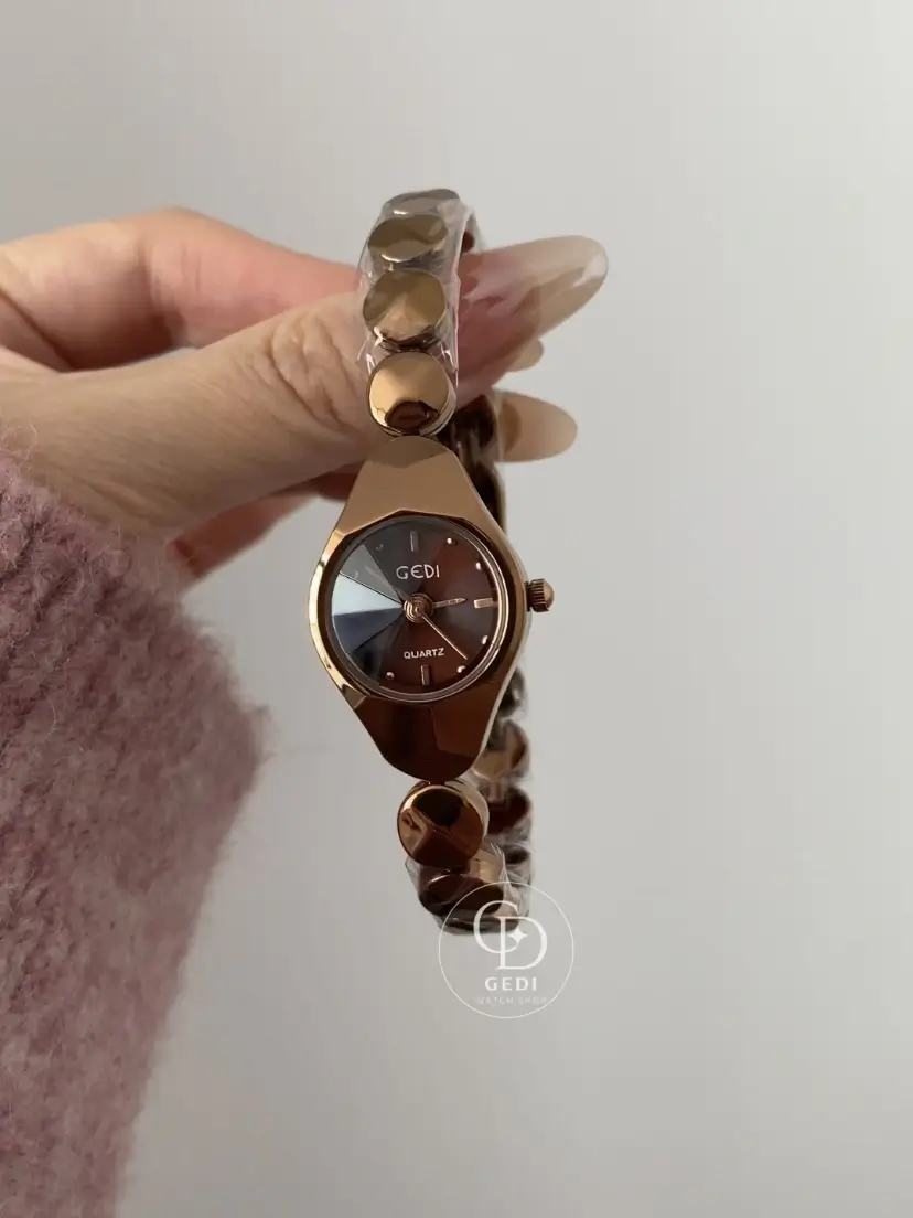 Chic Brown Small Face Watch for Women