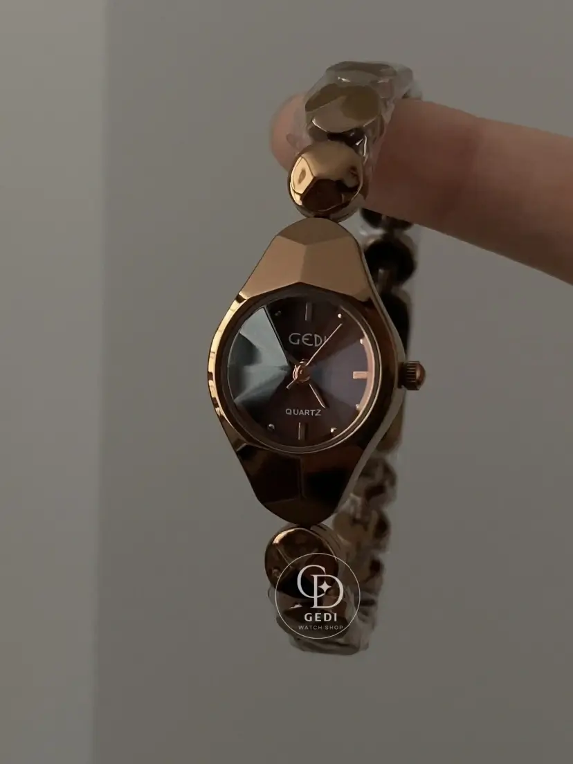 Chic Brown Small Face Watch for Women