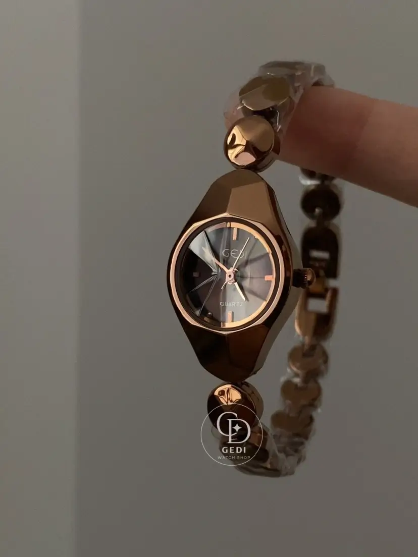 Chic Brown Small Face Watch for Women