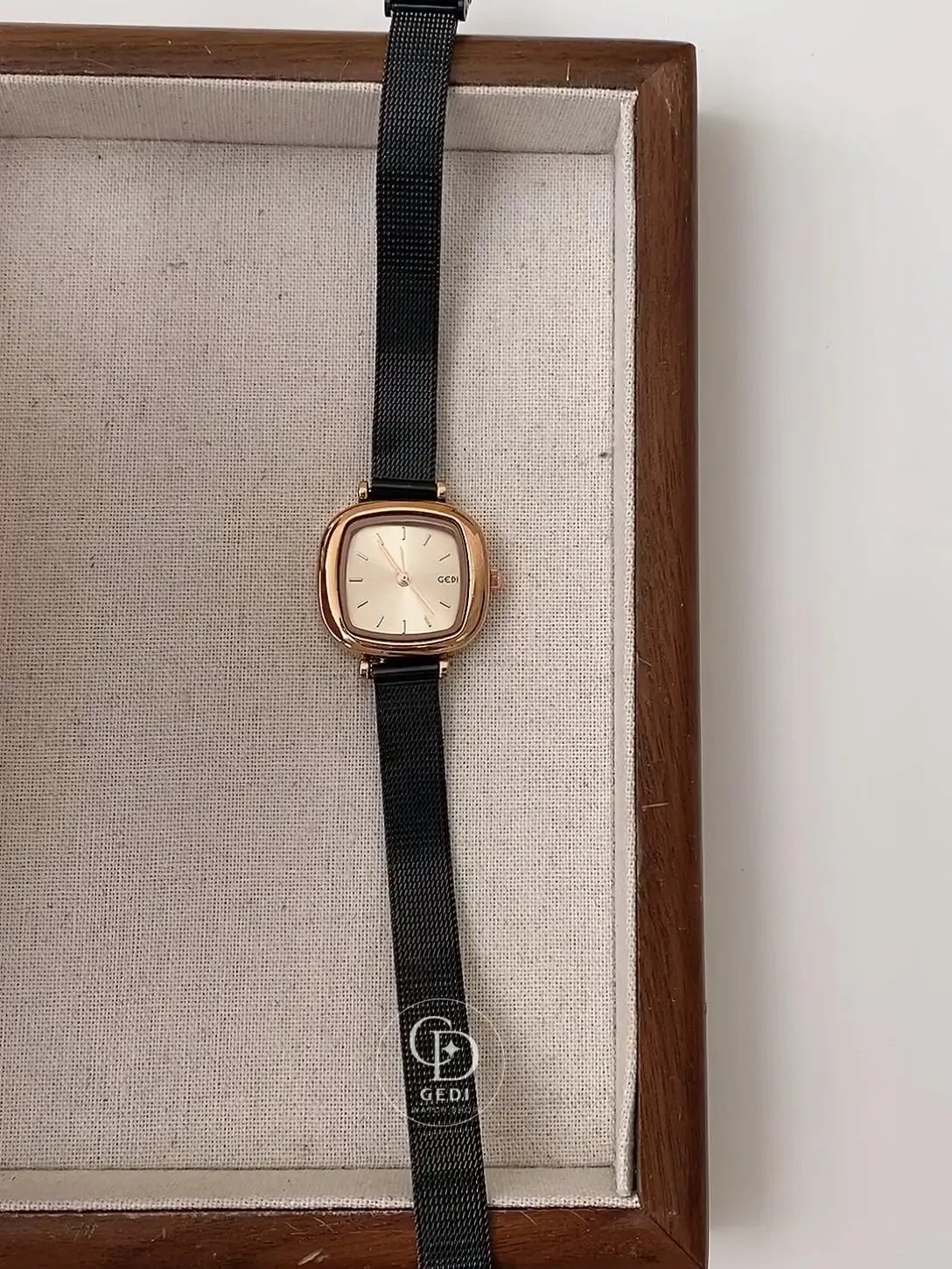 Minimalist Square Face Black Bracelet Watch