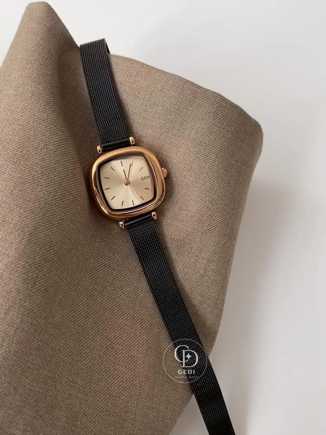 Minimalist Square Face Black Bracelet Watch