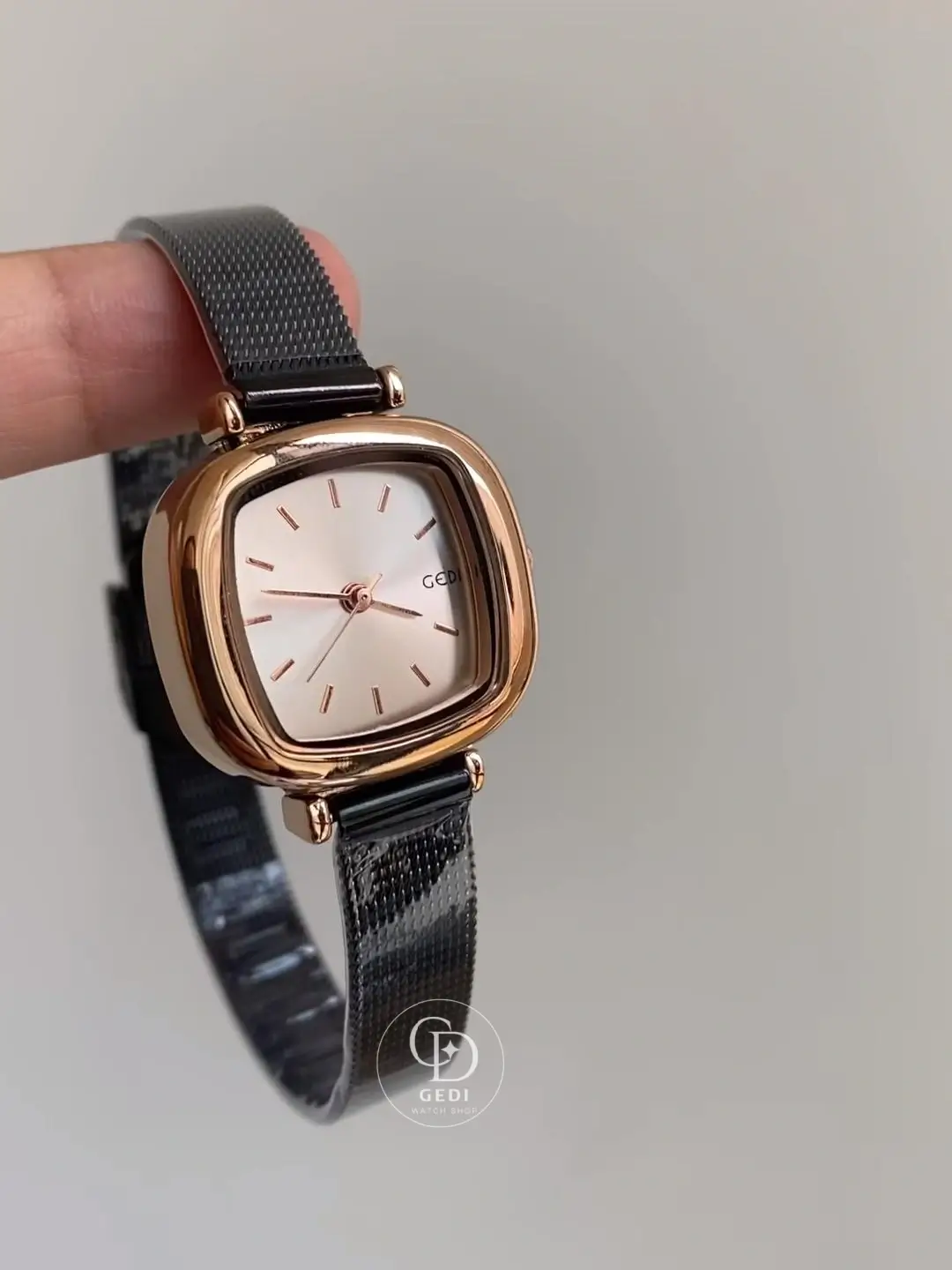 Minimalist Square Face Black Bracelet Watch