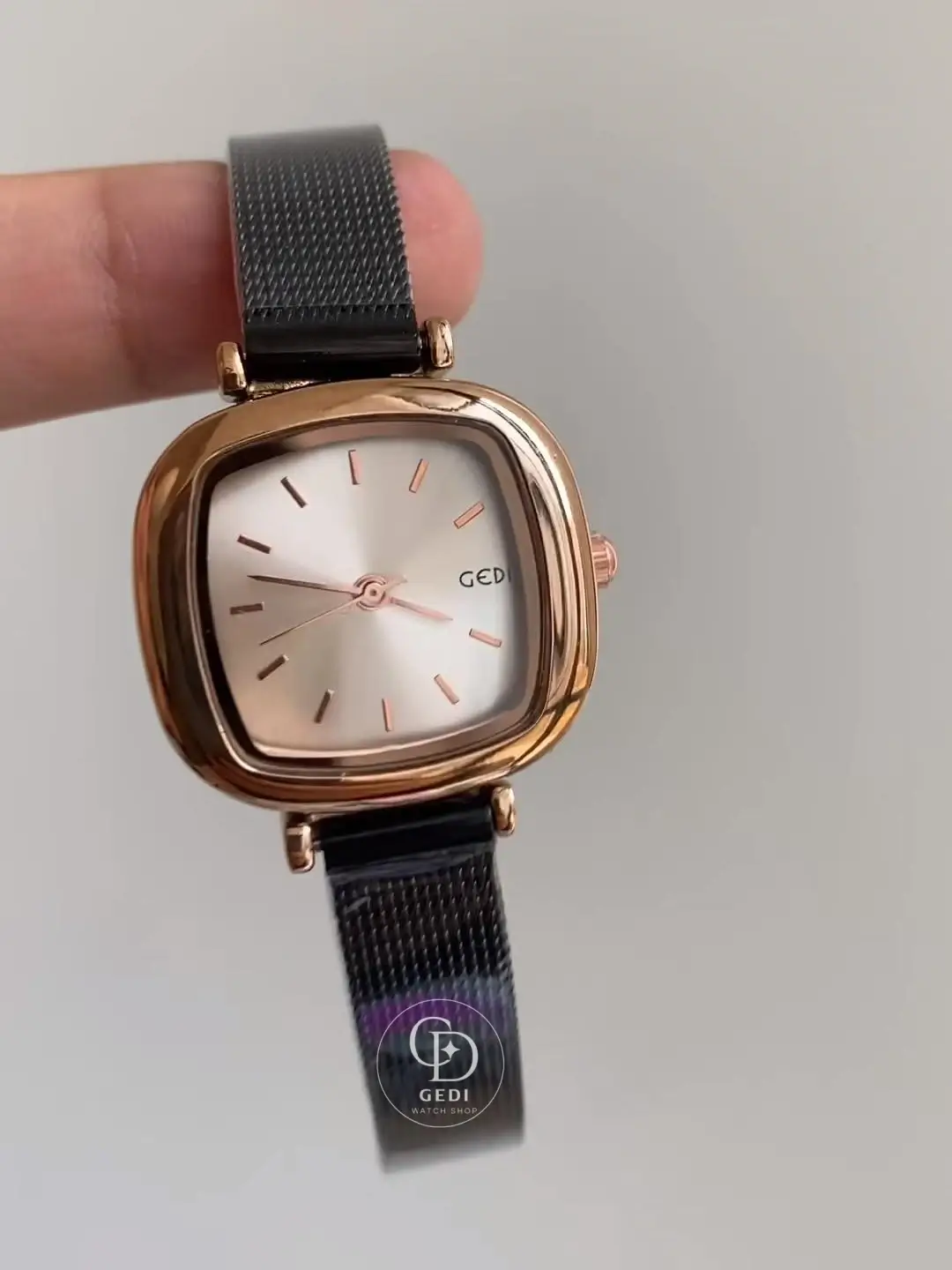 Minimalist Square Face Black Bracelet Watch