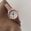 Classic Womens Watches Golden Watch with Brown Strap