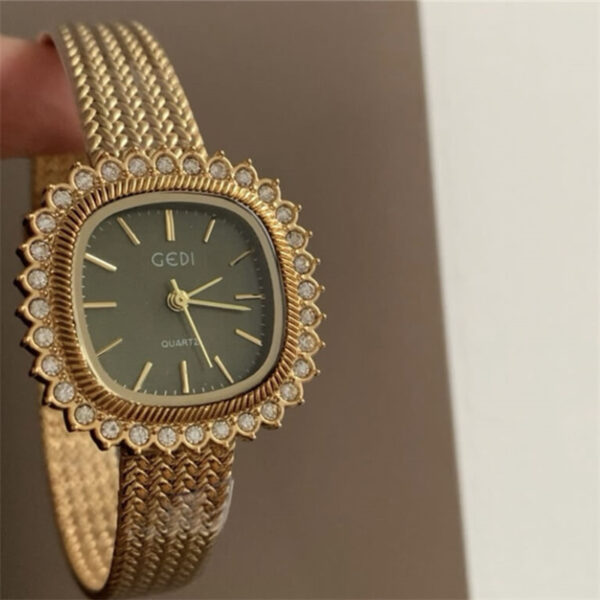 Chic Gold/Silver Square Fringe Stainless Steel Watch