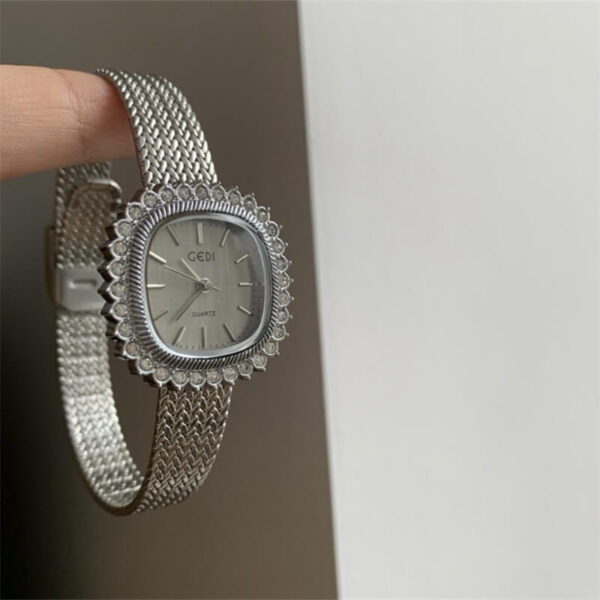 Chic Gold/Silver Square Fringe Stainless Steel Watch