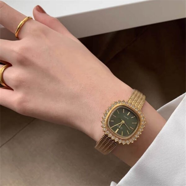 Chic Gold/Silver Square Fringe Stainless Steel Watch