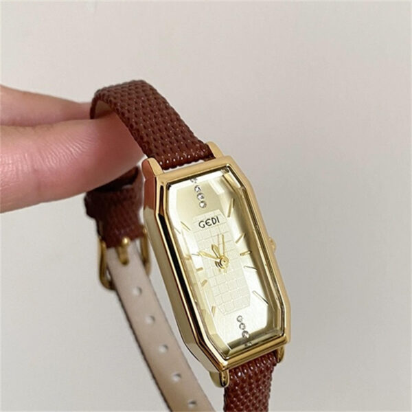 Vintage Style Rectangle Gold Ladies Watch