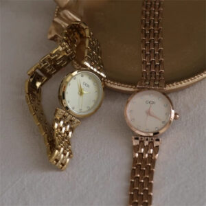 Chic Style Gold/Silver Round Bracelet Ladies Watch