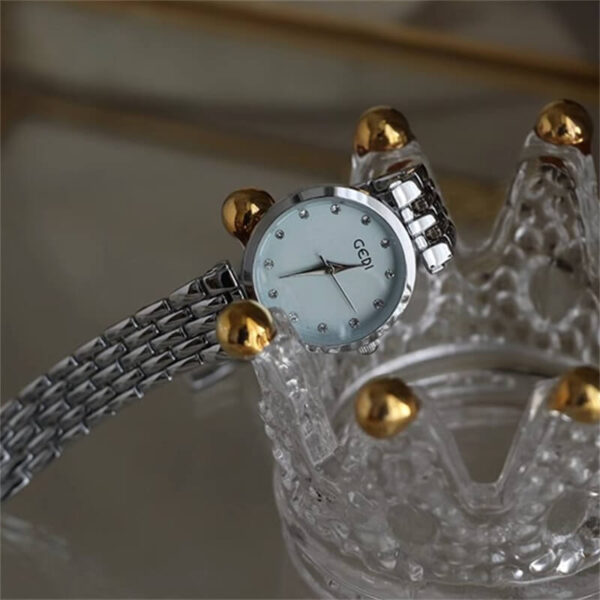 Chic Style Gold/Silver Round Bracelet Ladies Watch