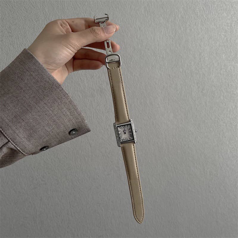 Classic Grey/Brown/Black Diamond-Encrusted Watch