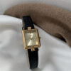 Vintage Style Brown/Black Rectangle Leathe Wristwatch
